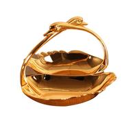 YARNOW Golden Metal Swan Candy Plate Decorative Tray with Chic European Style and Easy to Clean Feature, for Party Or Birthday Snack and Candy Display