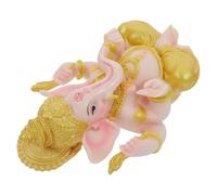 YARNOW Golden Resin Elephant God of Wealth Statue and Elegant Style Decorative Art Figurine Bringing Energy for Home and Office, for Dining Table Or Bedside