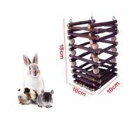 YARNOW Grass Feeder for Small Animals Applewood Material Natural Wooden Hay Rack for Rabbit Feeding Pet Supplies Hay Holder for Guinea Pigs Small Animals Cage Accessory
