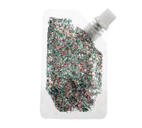 YARNOW Green Festival Face Makeup Glitter Gel with Sparkling Effect and Lightweight Texture, Chunky Mermaid Sequins for Hair, Body and Party Use