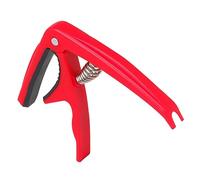 YARNOW Guitar Capo for Acoustic Electric Ukulele and Folk Instruments Spring Loaded Easy One Hand Secure Grip for Complex Chords and Harmonies Red Abs Clip for Traditional and Country