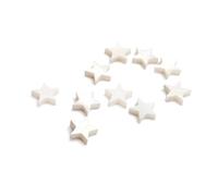 YARNOW Guitar Fretboard Inlays Lightweight 10 Pcs Seashell Star Shape White Easy to Mount Dot Markers for Ukulele Banjo Decorations