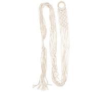 YARNOW Guitar Lanyard Guitar Wall Hanger Wall Holder Hanging Holder Ukulele Hanger Bracket Soprano Braided Belt White Cotton Mount To Weave