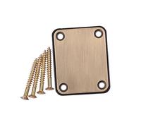 YARNOW Guitar Neck Connecting Board Easy to Carry High Grade Material Lightweight Replacement 2pcs Metal Guitar Neck Plate with 4 Screws