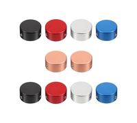 YARNOW Guitar Pedal Caps Footswitch Button Covers 10pcs Black Aluminum Sturdy and Comfortable for Guitar Effect Pedal Accessories