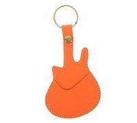 YARNOW Guitar Pick Leather Case Pu Material Pick Holder for Electric Guitar Portable Storage Bag Keychain for Musician Accessories