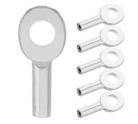 YARNOW Gym 6pcs Connector Cable Ball Replacement Stopper Machine Wire Rope | Iron Terminal Joint, Silver Finish, Indoor and Outdoor Use, Precision Made for Fitness Equipment Connections