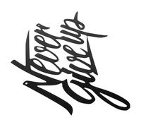 YARNOW Gym Wall Decorations Motivational Metal Sign 30X27Cm Black Inspirational Plaque for Exercise Room and Home Fitness Wall Art