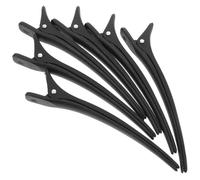YARNOW Hairdressing Clips with Good Glossiness and Safe Design for Haircut and Styling 6pcs Plastic Duckbill Hair Clips Random Color for Home and Cold Wave Location Use