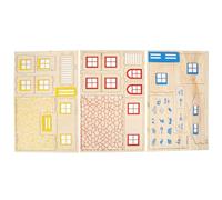 YARNOW Hamster Castle Wooden Hideout House with Two Layers and Climbing Ladder, Large Open-Top Small Pet Habitat for Hamster Play and Rat Room Decor