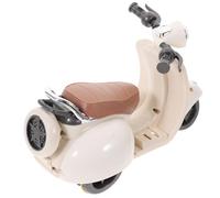 YARNOW Hamster Luminous Motorcycle with 360° Rotating Swing Plastic Small Pet Cage Ornament Musical Hamster Plaything in Light Beige