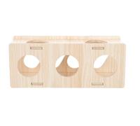 YARNOW Hamster Wood Hideout Tunnel Guinea Pig Hideout Entertainment Sturdy Natural Wood Tunnel Habitat Decor for Cage Pet Hamsters Small Animals
