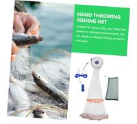 YARNOW Hand Throw Fishing Net with Aluminum Ring Saltwater Cast Net for Bait Fish and Shrimp Trap Fine Mesh Monofilament Design Quick Deployment Sturdy Aluminum Frame Vintage American