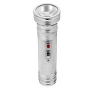 YARNOW Handheld Flashlight Retro Design Vintage Metal with Reliable Iron Shell, Classic 80s Old-fashioned Torch Silver with Versatile Usage for Collectible and Hiking Use