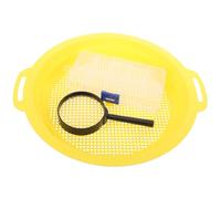 YARNOW Handheld Gold Sifting Pan Set with Mesh Sieve, Magnifier, and Storage Box - Small Gravity Mining Tool for River Sand Prospecting and Gold Panning