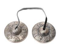YARNOW Handmade Tibetan Brass Cymbals Bell Meditation Religious Ceremony Small Hand Instrument Yoga Cymbals