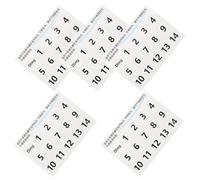 YARNOW Handpan Drum Note Stickers 5pcs Set White Number Scale Labels Removable Percussion Decals for Ethereal Drum Practice and Teaching Accessories