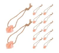 YARNOW Hanging Rope Mineral Salt Blocks for Livestock - 12Pcs Natural Pink Salt Chew Blocks 30-50G Each - Promotes Hydration in Horses, Cattle, Deer, Goats, Alpacas on Farms