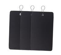YARNOW Hanging Tags with Iron Gourd Pins Set PVC 200pcs Black Waterproof Id Holder for Workplace and Exhibition, Suitable for Name Cards and Student Cards