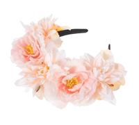 YARNOW Headband Sense Women and Crown for Peony Floral Cloth Flower Accessory Decorative Stylish Headpiece Enhancing Fashion Hair for Dress and Travel Photography