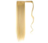 YARNOW Heat Resistant Curly Ponytail Hair Extension with High Temperature Silk Material, Easy to Wear Wavy Hairpiece in Khaki for Dating and Concerts