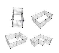 YARNOW Heavy Duty 35x35cm Pet Cage Iron Folding Dog Crate Slide Bolt Safe for Dog Cat Rabbit