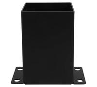 YARNOW Heavy Duty Black Carbon Steel Post Anchor Bracket for 4x4 Wood Posts Enhanced Stability and Versatile Application, for Gazebos and Pergolas Base Support