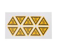 YARNOW High Temperature Warning Label 2.5X2.5Cm 10pcs Obvious Pattern Self-Adhesive Caution Hot Surface Sticker for Equipment Home Use