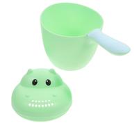 YARNOW Hippo Shaped Bath Rinser Cup in Light Green, Versatile Shampoo Rinse Cup Made of Sturdy Pp Material, Cute and Adorable Design for Newborn Bathing and Hair Washing
