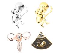 YARNOW Human Organ Metal Lapel Pins 4 Pcs Zinc Alloy Uterus Brooches for Nurses and Workers Clothing Accessories