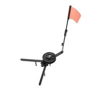 YARNOW Ice Fishing Tip-up Stand Portable Tip-up Flag Foldable Black ABS Triangle Stand Stable Anti-cold for Friends and Families Who Love Fishing