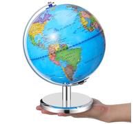 YARNOW Illuminated Terrestrial Globe Educational Learning Tool with Polystyrene and Metal Stand and Geographic Information Display, for Bedroom or Office Use by Curious Learners