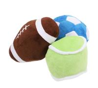 YARNOW Indestructible Dog Toy Soft Plush Soccer Ball for Puppies Cat Toys Interactive Dog Chewing Mini Sports Balls Fluffy Sports Pet Activity