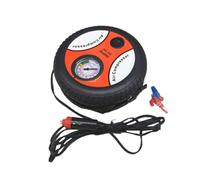 YARNOW Inflator Pump Air Compressor Pump Tire Inflator for Car Tyre 12v 19 Cylinder Large Motor Red Plastic and Metal with 3 Air Nozzles