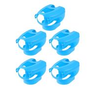 YARNOW Injection Feeding Fixed Rack 5Pcs Plastic Pigeon Holder with Buckle Design, Hollow Out Frame for Racing Pigeons and Parakeets, Blue, Quick Maintenance Bird Feeder
