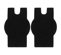 YARNOW Instrument Accessories Comfortable and Light in Weight 2 Pcs Black Cowhide Anti- Cushions for Erhu and Liuqin Suitable for Playing Musical Instruments
