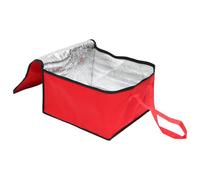 YARNOW Insulated Lunch Box Bento Handled Bag Creative Open Mouth Design Green Non-Woven Fabric Aluminum Keep Warm Easy to Clean Picnic Camping Food Cooler Bag