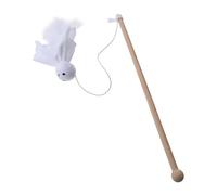 YARNOW Interactive Cat Teaser Stick Wooden Pet Halloween Ghost Design for Indoor Cats Kitten Teasing Plaything