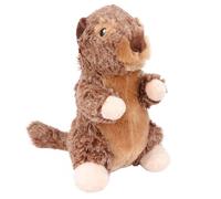 YARNOW Interactive Teeth Effective Brown Adorable Cleaning Artificial Plush Chew with Built-in Whistle Shape Dental Health Dog for Puppy Play