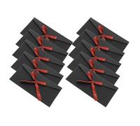YARNOW Kraft Paper Invitation Envelopes 10pcs with Bowknot Binding Design Elegant and Low-Key Decoration for Invitation Cards, for Festival and Greeting Card Use