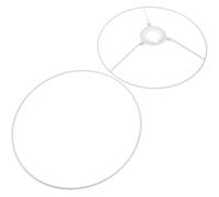 YARNOW Lamp Shade Ring Set 25cm Diameter Metal Frame 1 Set for Drum Shape Lampshade Making Suitable for Family Use and Coffee Shop