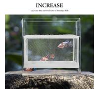 YARNOW Large Aquarium Fish Hatchery Incubator Net with Suction Cup Polyester Mesh Breeder Box for Fry Separation Fish Tank Isolation to Enhance Survival Rate