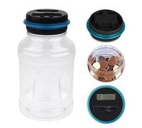 YARNOW Large Capacity Money Saving Box Automatic Coin Counter Piggy Bank for Adults with Lcd Display Manual Adjustment Buttons Abs Plastic Electronic Coin Bank for Home and Office Use