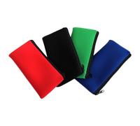 YARNOW Large Capacity Neoprene Pencil Stationery Pouch 4 Pcs Set with Zipper Design for Organizing Small Items, Multipurpose Pencil Organizer Bag for Children and Graduation Party