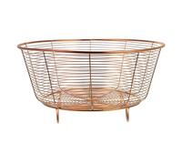 YARNOW Large Capacity Stainless Steel Wire Fruit Basket Bowl with Hollow Wire Base Design for Vegetables and Bread, Stylish Modern Elegance Suitable as Table Centerpiece Or Living Room