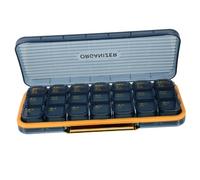 YARNOW Large Capacity Weekly Medicine Organizer with Removable Compartments Portable Dispenser for Morning and Evening Pills Wear-Resistant Storage Box for Travel and Daily Use Blue