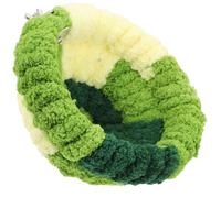 YARNOW Large Dark Green Plush Bird Nest for Parrots and Budgerigars Soft Warm Coral Fleece Bird Cave Breeding Hideaway for Winter Birdcage Accessory