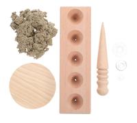 YARNOW Large Wooden Moxa Cone Maker Set for Household Moxibustion, DIY Moxa Roll and Cone Mold Tool, Traditional Acupuncture Alternative Medicine Equipment