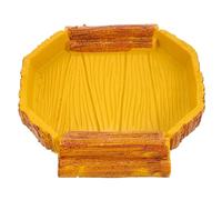 YARNOW Leopard Gecko Feeding Bowl Resin Water Dish Reptile Habitat Accessories Sturdy Easy Cleaning for Terrariums