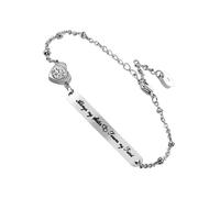 YARNOW Lettering Chain Bracelet for Women Elegant Wrist Jewelry with Simple Structure and Romantic Design Easy to Wear Wrist Decor for Party Banquet Daily Use